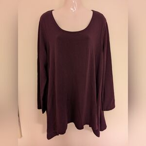 Bryn Walker Scoop Neck Long Sleeves Tunic Large